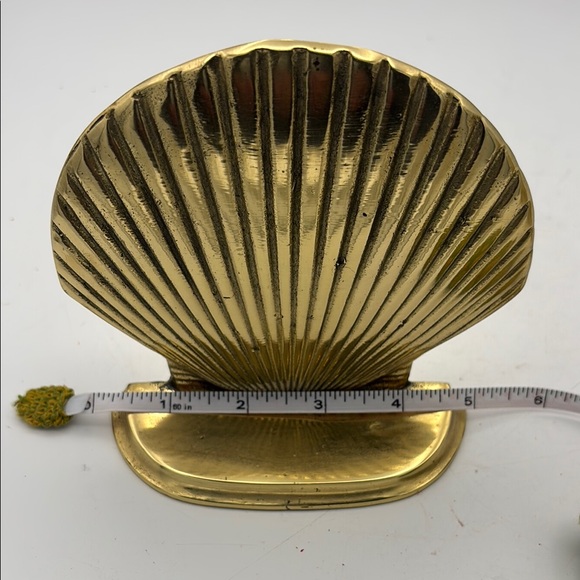 VTG Brass Seashell/Clamshell Bookends - Picture 9 of 9